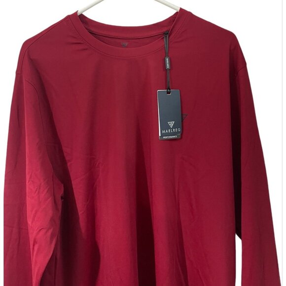 Maelreg Performance Long Sleeve Shirt Red for Men Size L - Picture 1 of 7